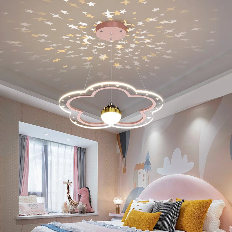 lustre moderne en forme d'étoile pour chambre d'enfant décorative