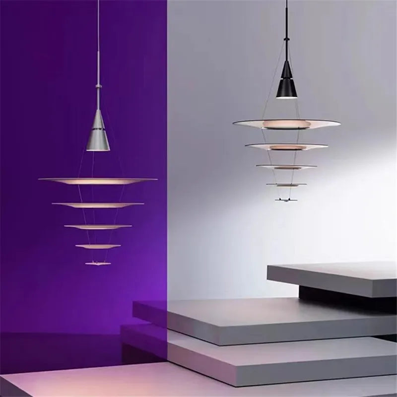 suspension enigma design ovni lévitation éclairage art décoration