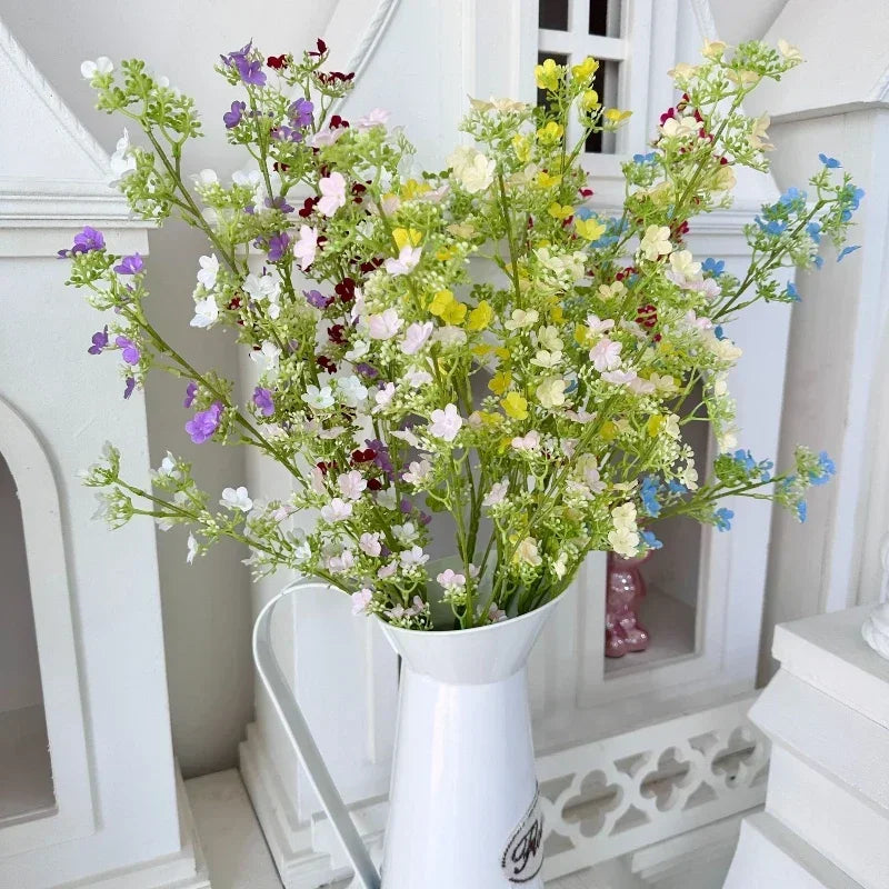 branches de gypsophile artificielles en soie pour décoration intérieure