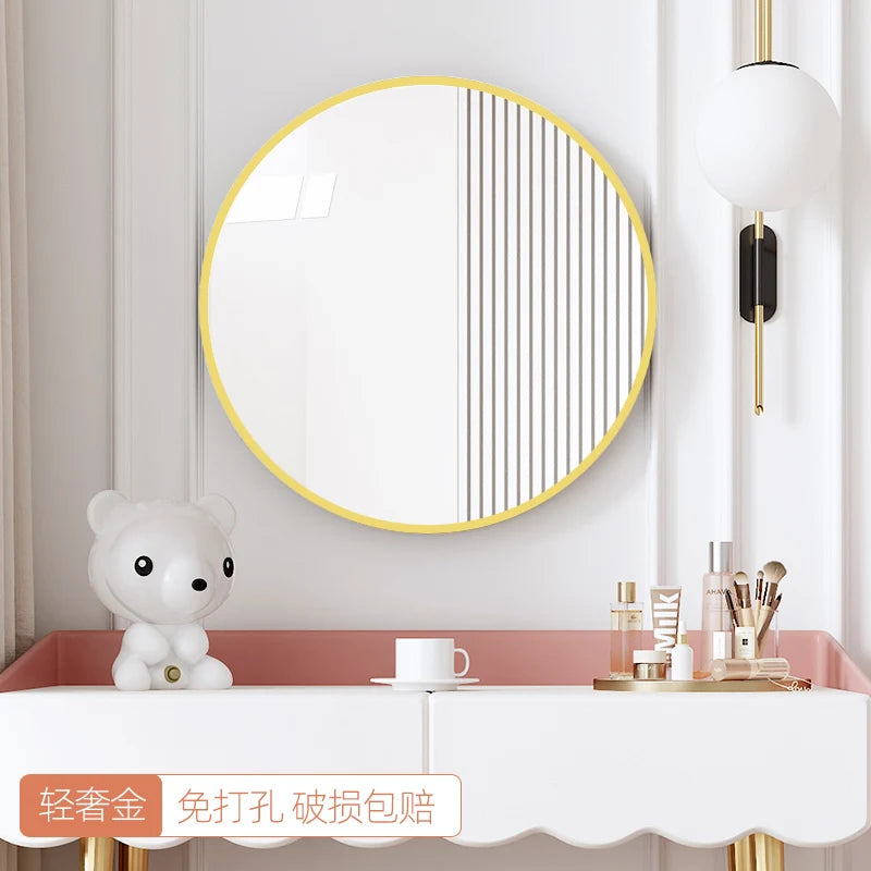 miroir décoratif nordique rond pour salle de bain