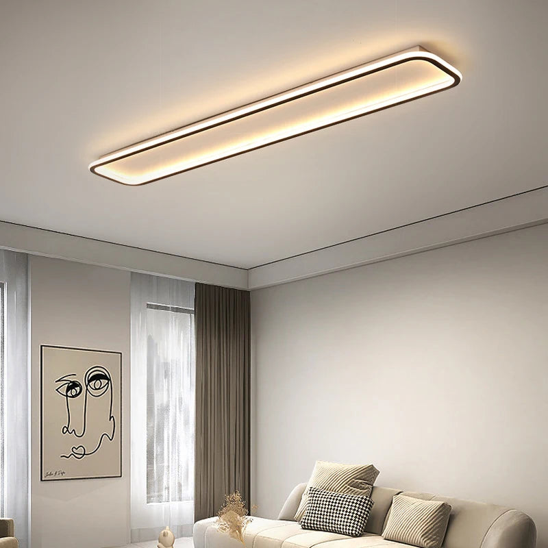 plafonnier led moderne design minimaliste à longue bande