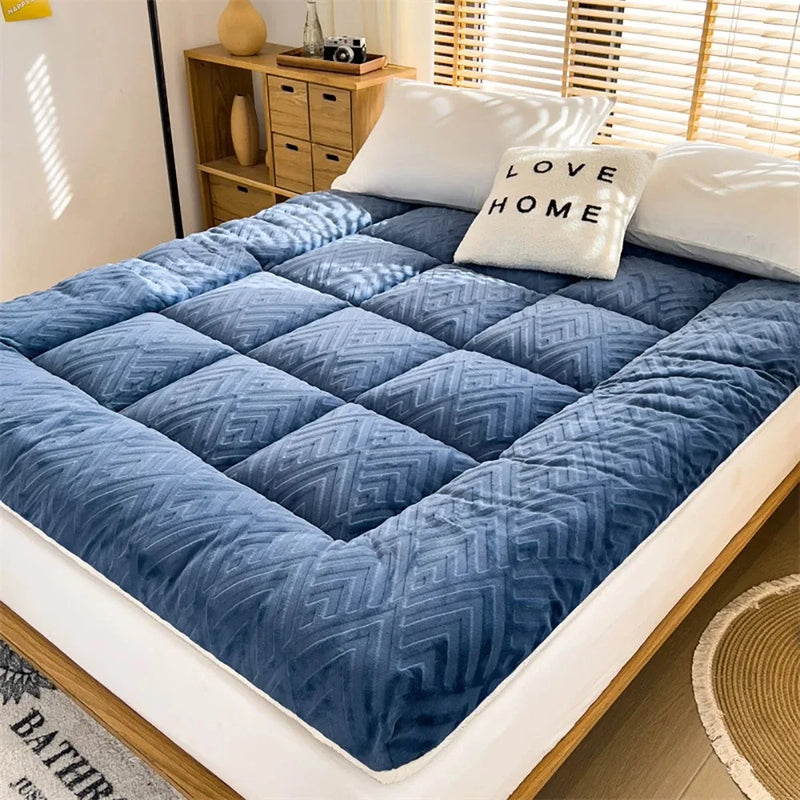 matelas en velours dagneau épais pour dortoir et lit double