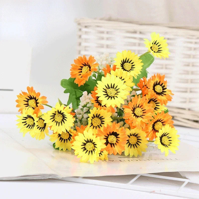 bouquet de marguerites en soie pour décoration florale artificielle