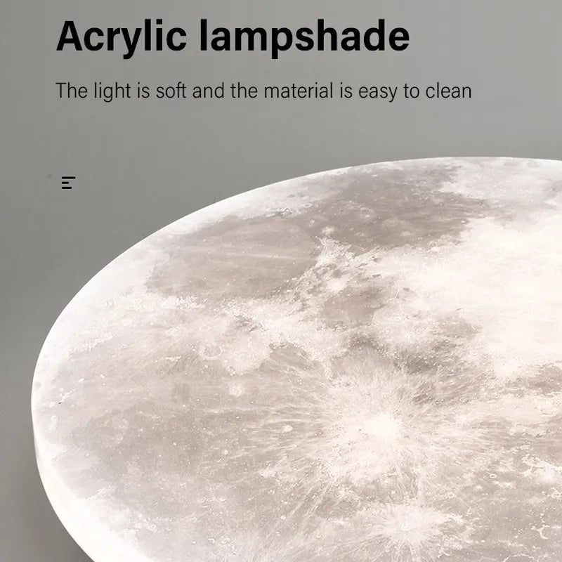 plafonnier lune créatif pour éclairage romantique dans une chambre