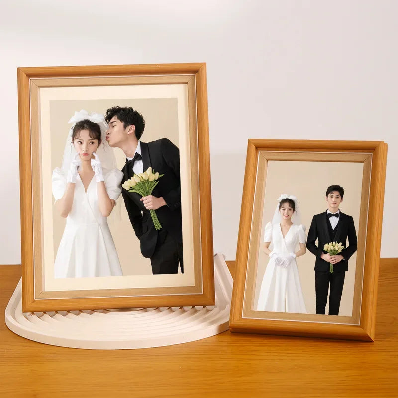 cadre photo en bois pour portraits de famille et mariage