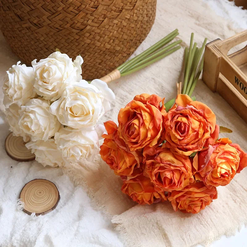 bouquet de roses artificielles pour décoration et photographie