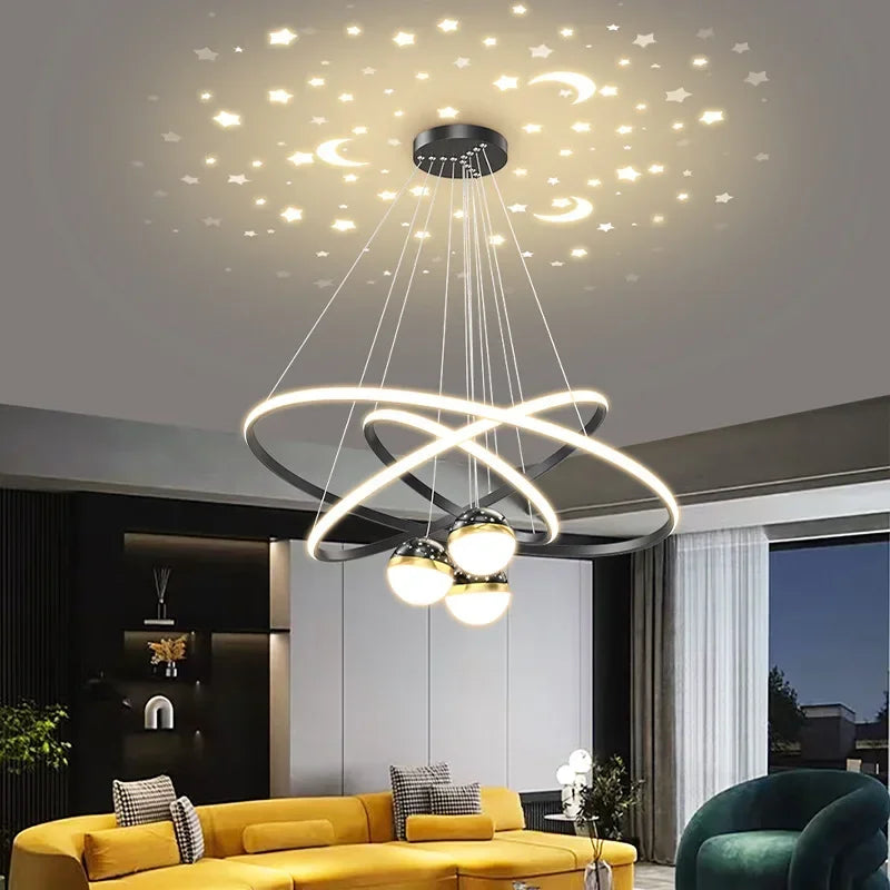 lustre led moderne ciel étoilé pour décoration intérieure