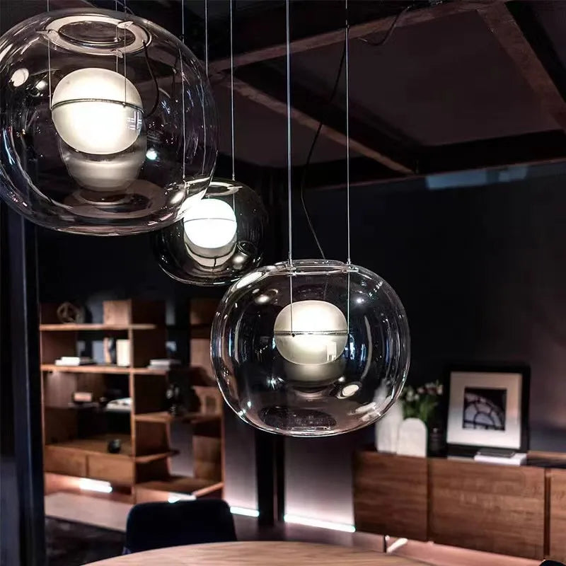 suspension design abat-jour en verre pour décoration intérieure