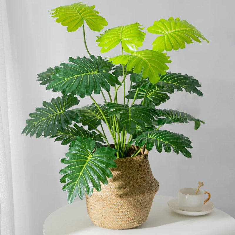 grandes plantes artificielles monstera palmier tropical pour décoration extérieure