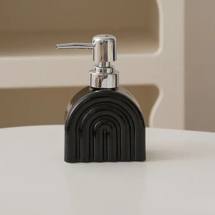 distributeur de savon en céramique portable pour shampoing et eau