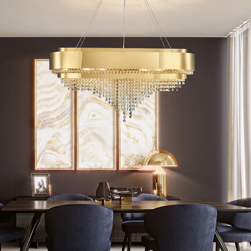 lustre en cristal design moderne pour une décoration élégante