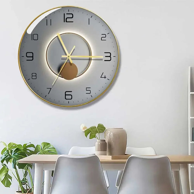 horloge murale en verre design moderne créatif pour décoration intérieure