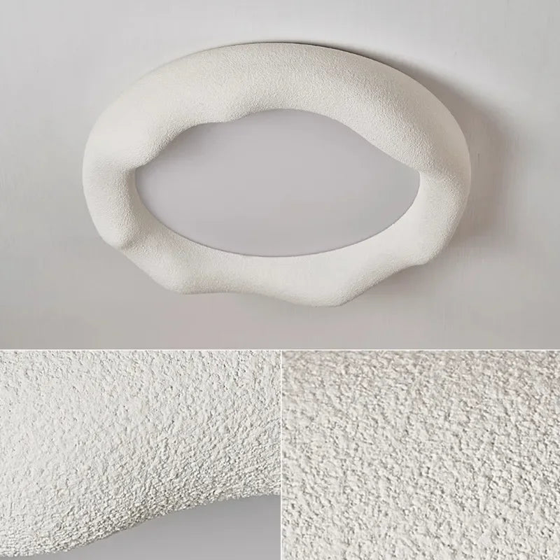 plafonnier nuage style wabi sabi minimaliste pour éclairage doux