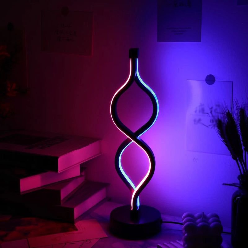 lampe de bureau usb créative torsion pour décoration