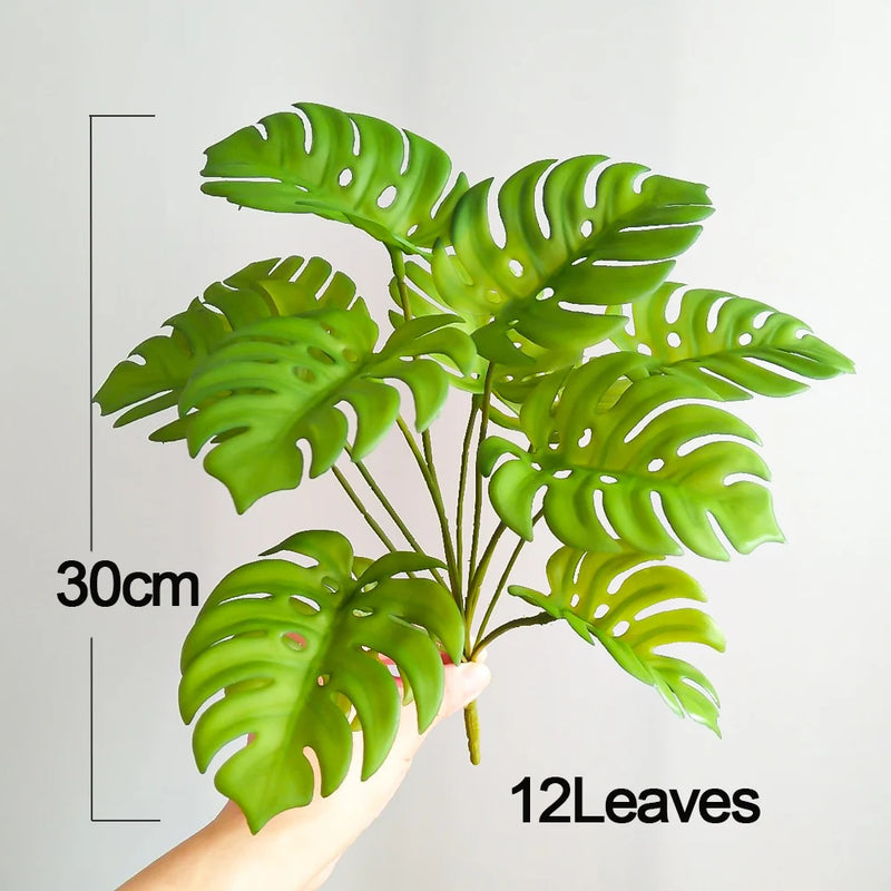 plante artificielle monstera tropicale pour décoration murale jardin