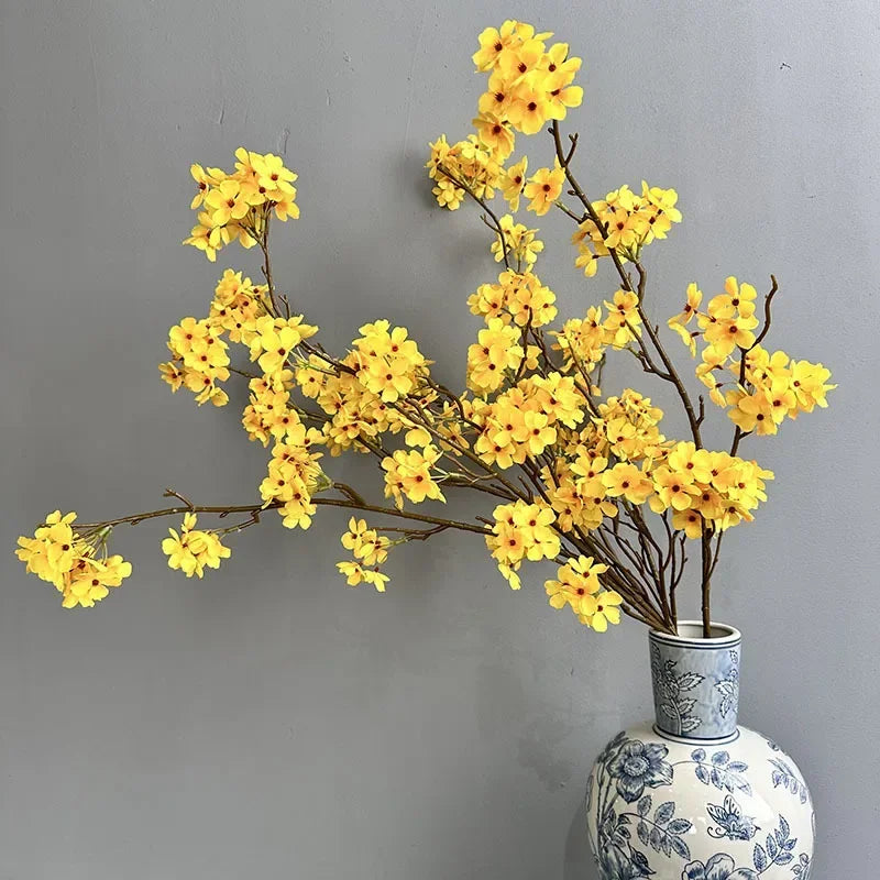 fleurs artificielles longues branches pour décoration intérieure élégante