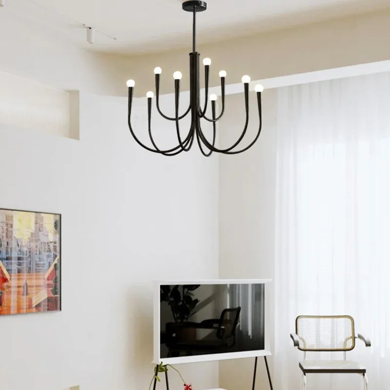 lustre suspendu en forme de bougie style français décoratif intérieur