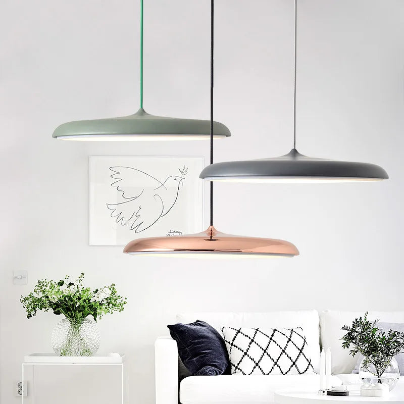 lampe led suspendue design nordique simple avec soucoupe volante