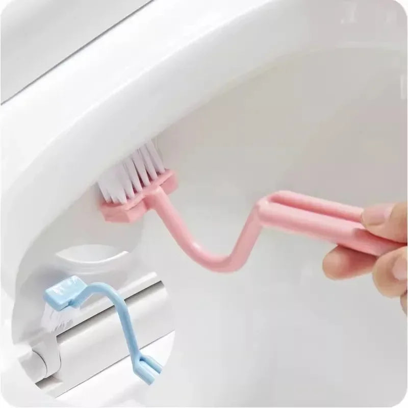 brosse de toilette incurvée à fixation murale avec poils souples