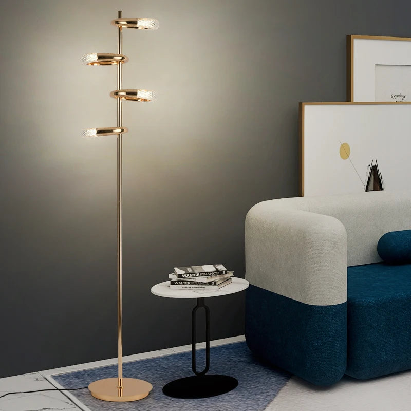 lampadaire en anneau design nordique minimaliste créatif luxe