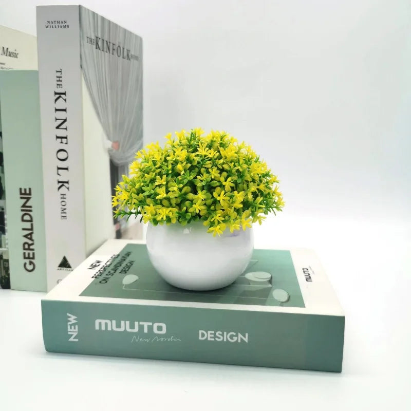 mini plantes artificielles en pot pour décoration intérieure et extérieure