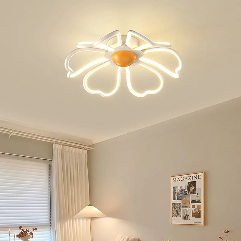 plafonnier floral à led pour chambre et salon