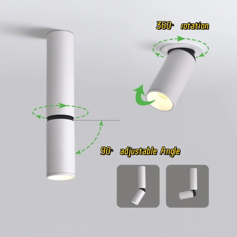 spot encastré dimmable anti-éblouissant rotation 360 degrés éclairage intérieur