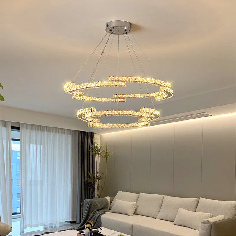 lustre en cristal de style italien pour décoration intérieure 2024