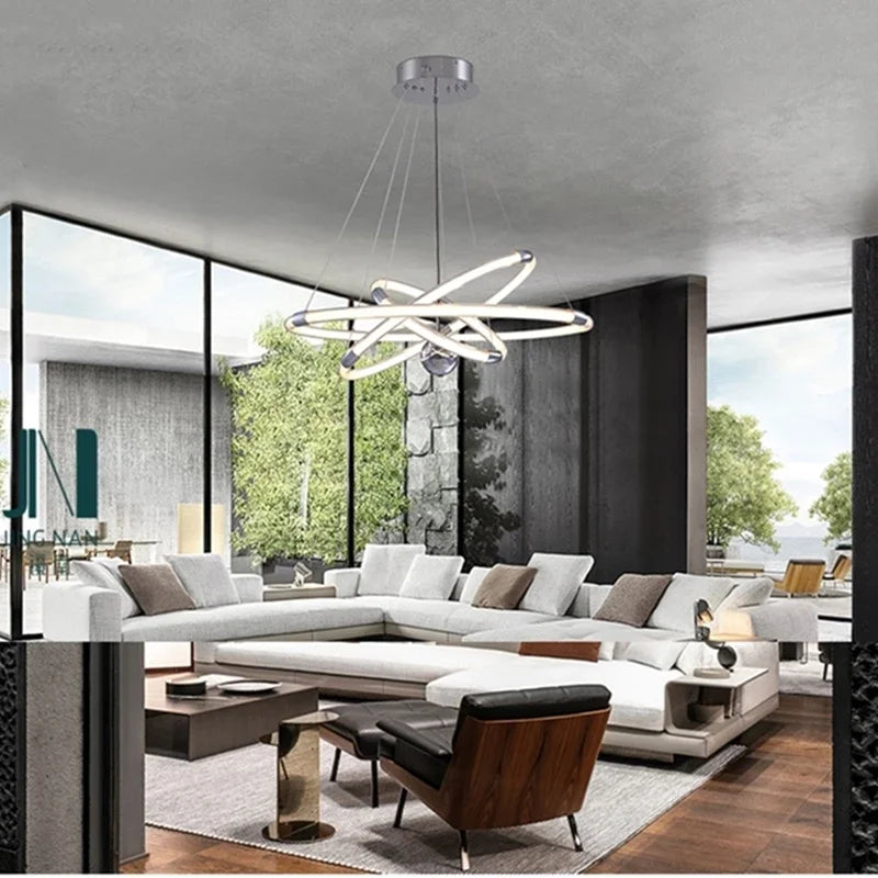 lustre à LED design avec détection de geste pour intérieur