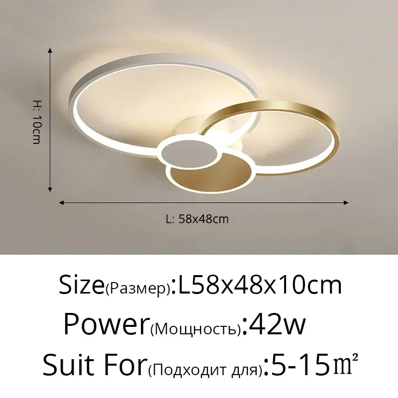 plafonnier design moderne circulaire en led pour intérieur élégant