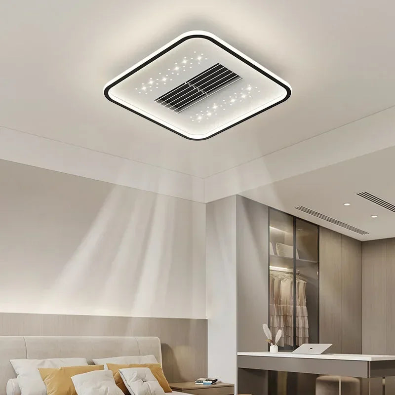 plafonnier moderne avec ventilateur sans pales invisible