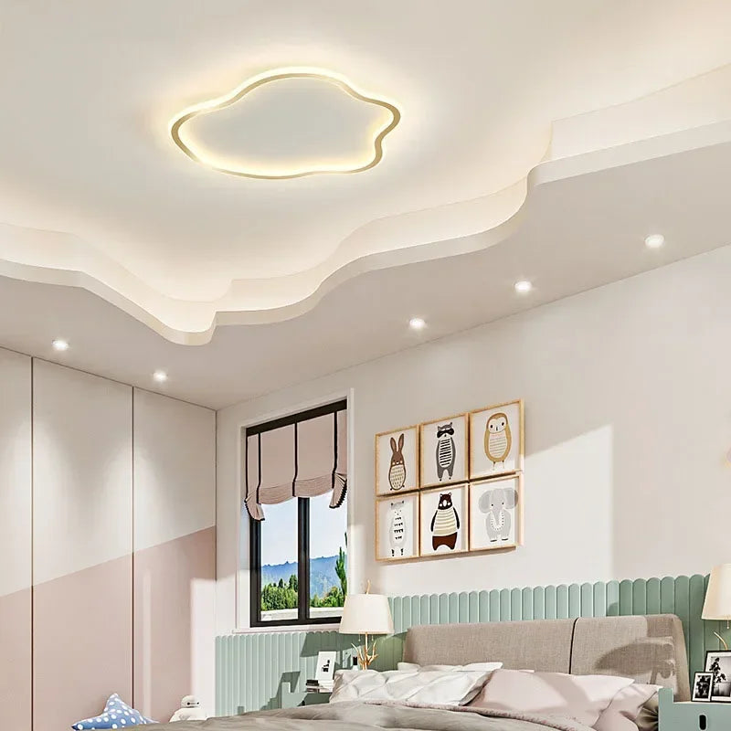 plafonnier led créatif en forme de nuages design nordique décoratif