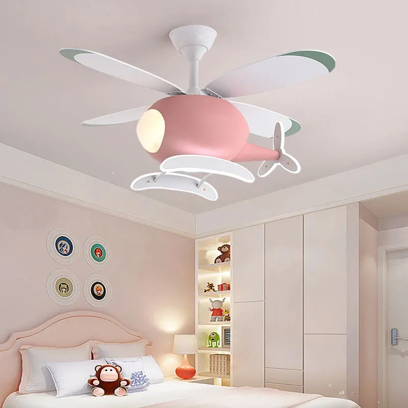 plafonnier hélicoptère ventilateur led pour chambre enfant