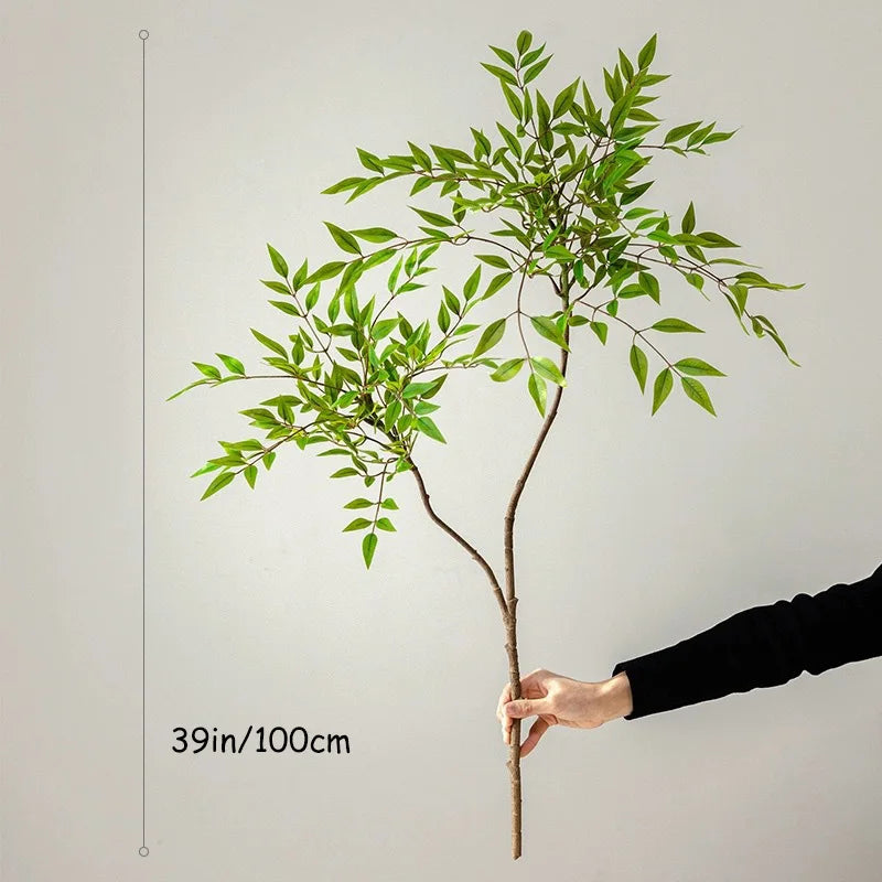 ficus artificiel grande branche pour décoration intérieure et extérieure