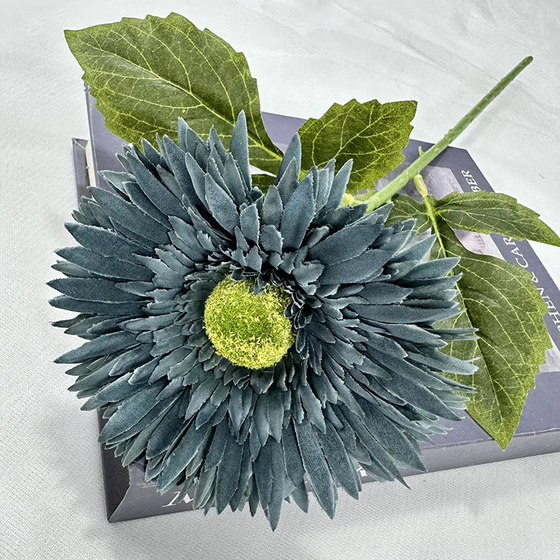 gerbera simple avec feuilles pour décoration de mariage et fête