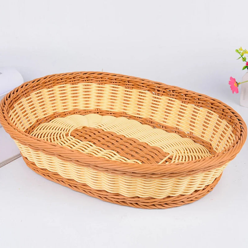 panier en rotin synthétique pour fruits et rangement