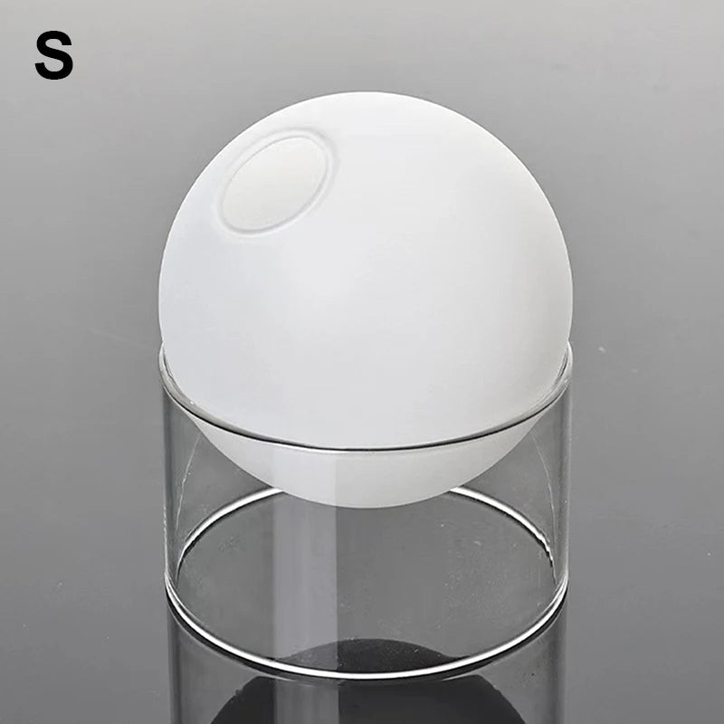 mini vase rond en verre pour décoration hydroponique écologique