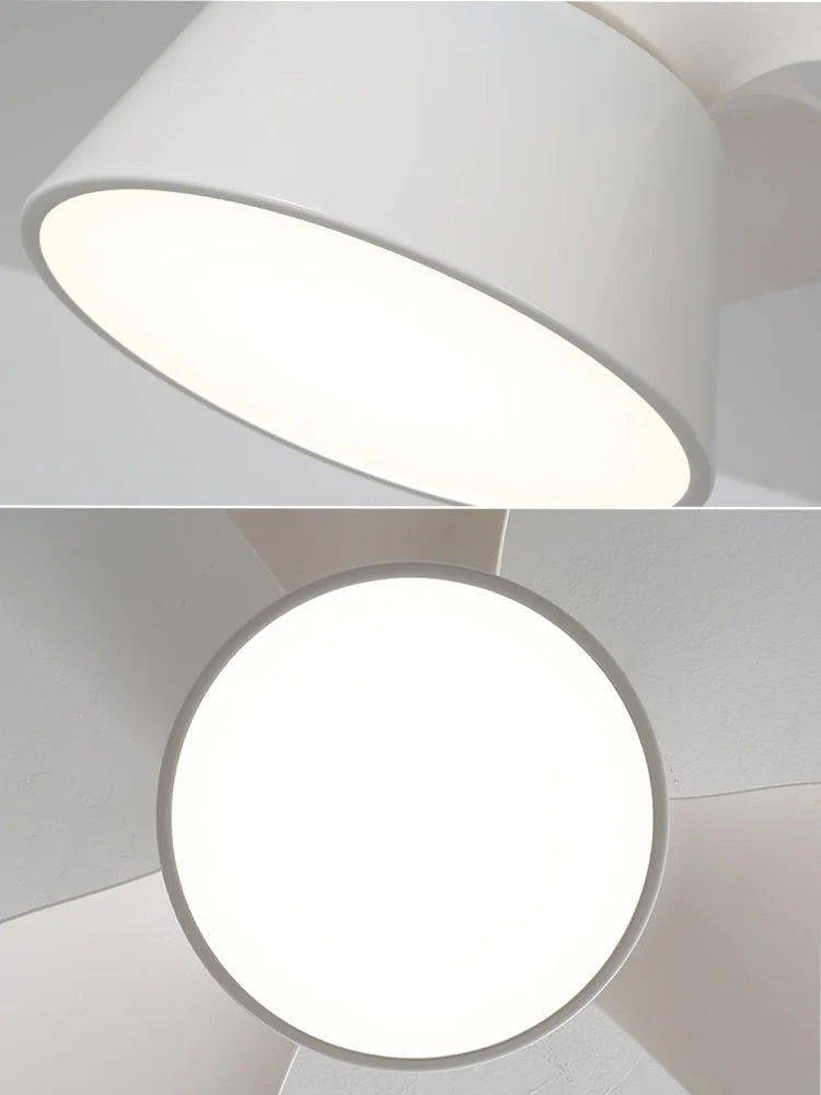 lustre moderne à led avec ventilateur pour intérieur