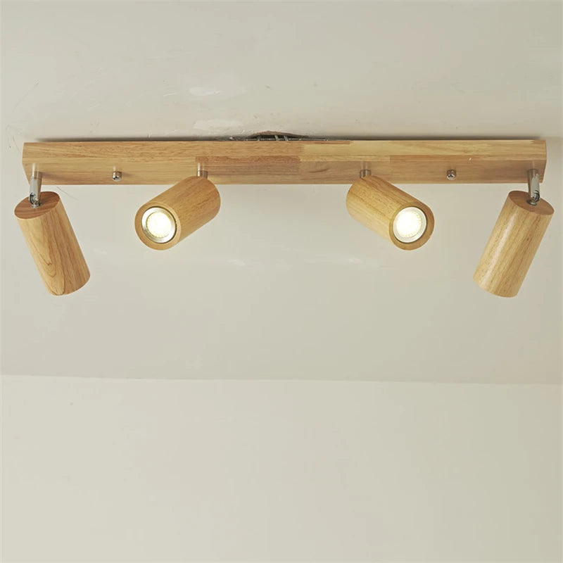 spot en bois simple led pour éclairage de magasin et salle à manger