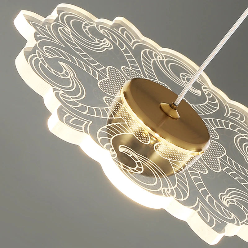 lustre moderne à led pour éclairage intérieur décoratif