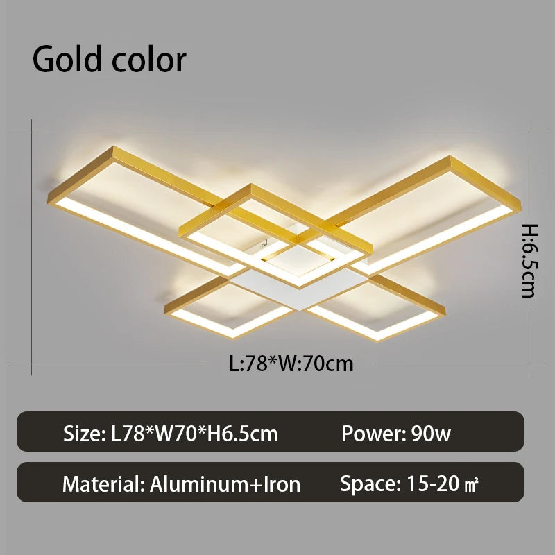 plafonnier encastré géométrique nordique lampe minimaliste à led