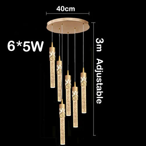 lustre en cristal led moderne pour décoration intérieure créative