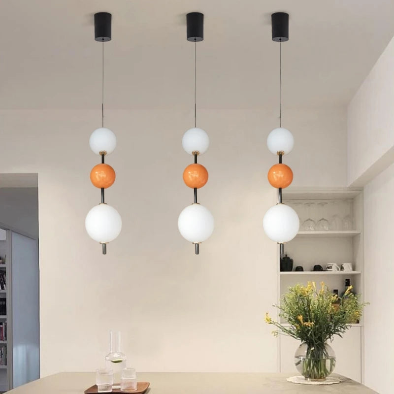 suspension en verre lumineux pour décoration intérieure moderne