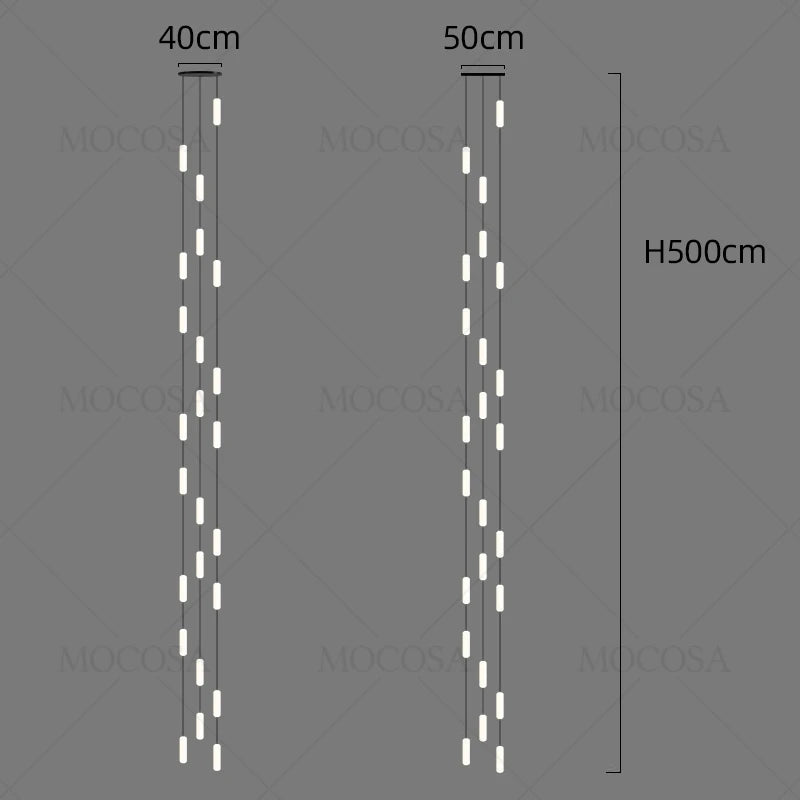 lustre à led moderne pour éclairage suspendu élégant