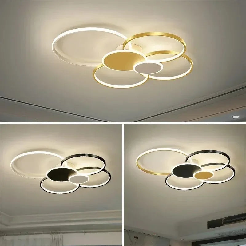 plafonnier design moderne circulaire en led pour intérieur élégant