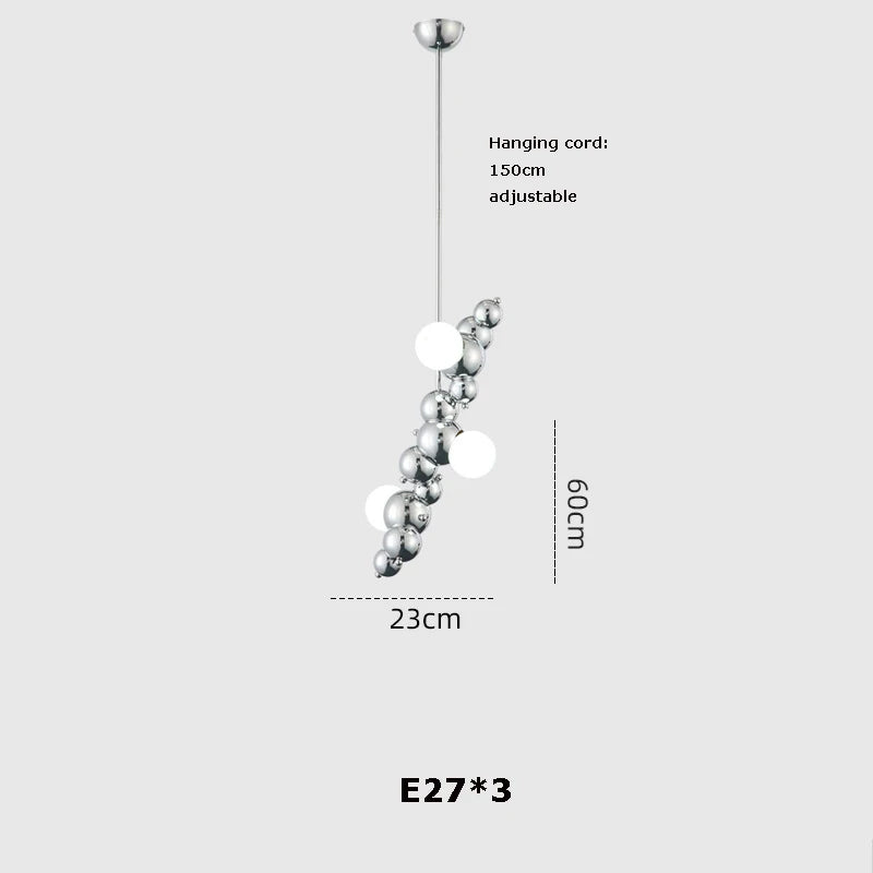 lustre led design moléculaire à intensité variable tendance 2024