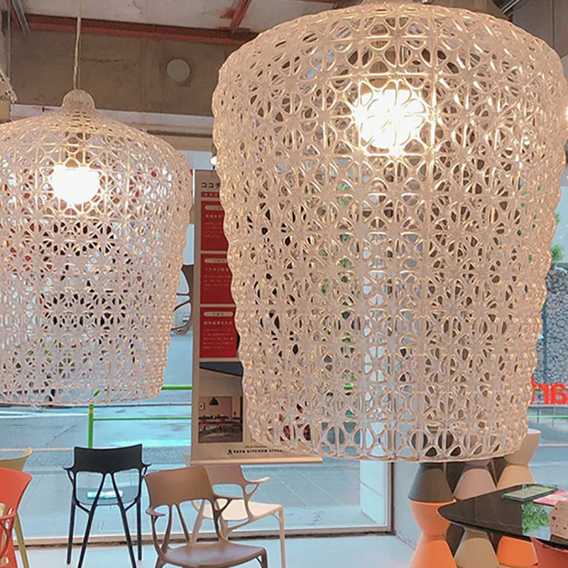 lampe suspendue moderne en acrylique transparent pour divers espaces