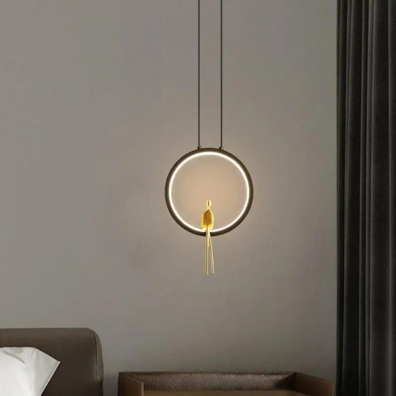 suspension lumineuse en cuivre pour décoration moderne