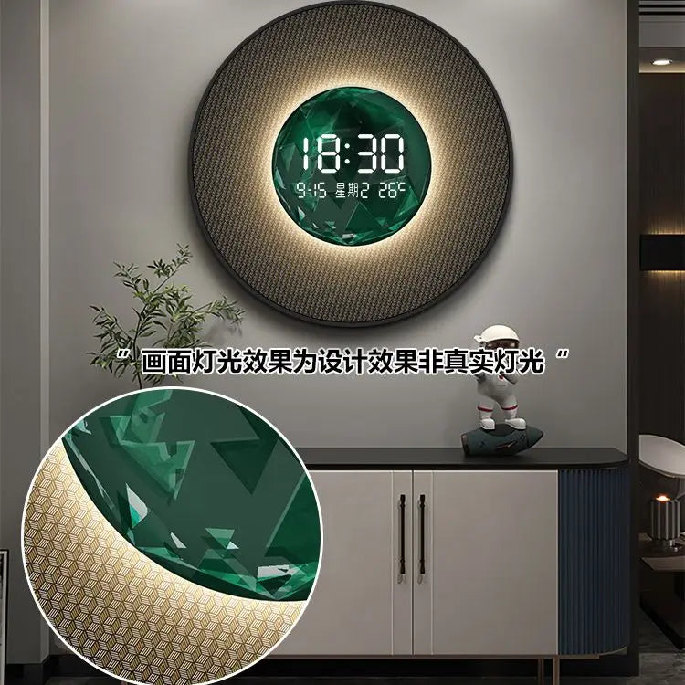 horloge décorative numérique lumineuse pour restaurant et décoration intérieure