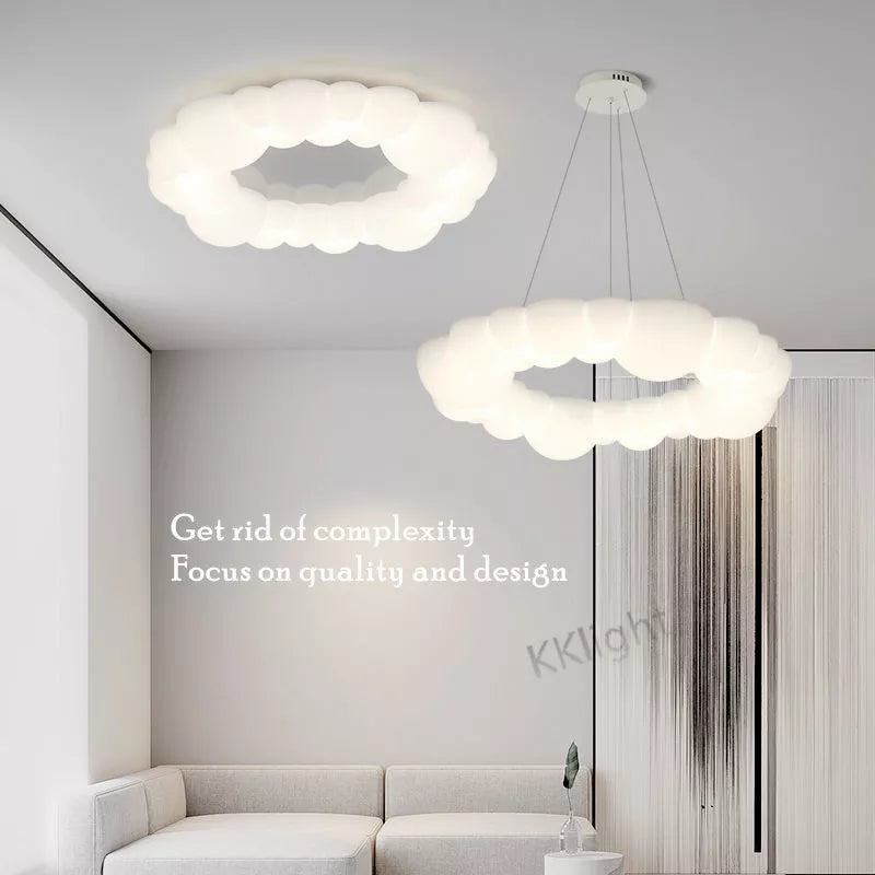 Nordique créatif nuage nuances suspension lumières moderne plafond lustre salon chambre enfants chambre décor LED plafonnier